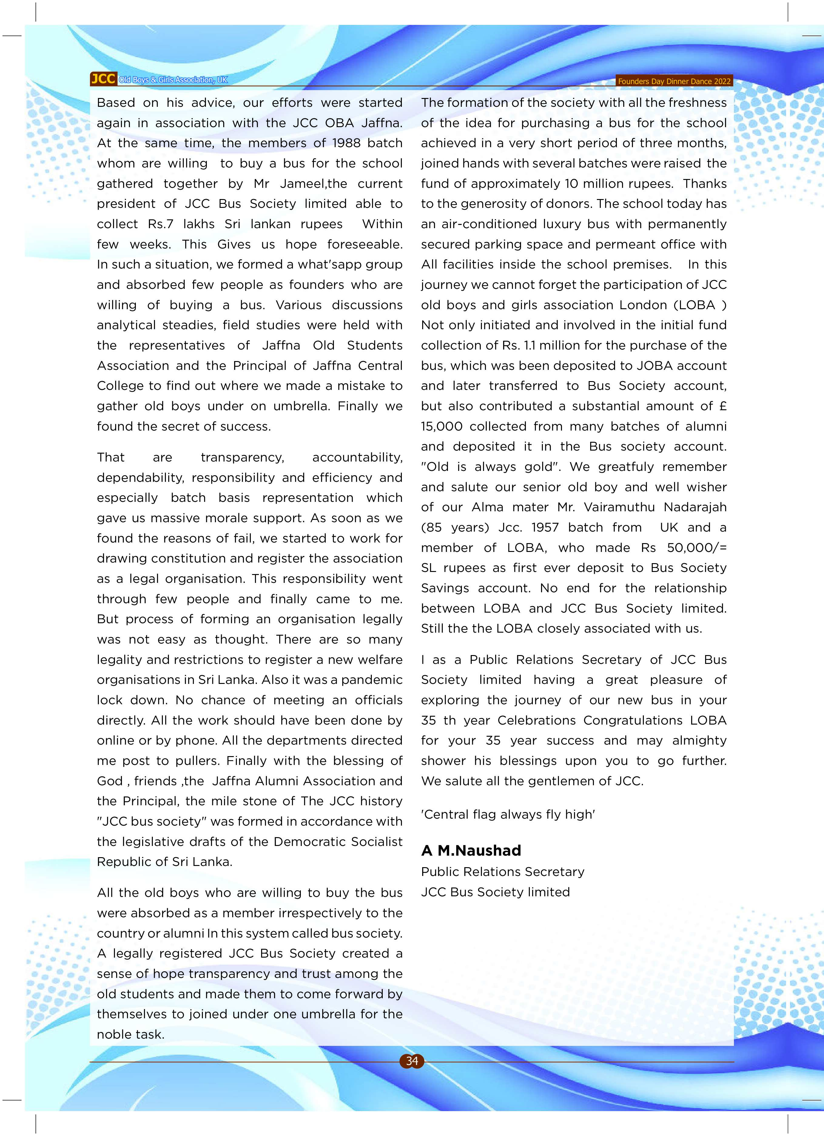 JCC OBA UK Newsletter - 2022 Page 33